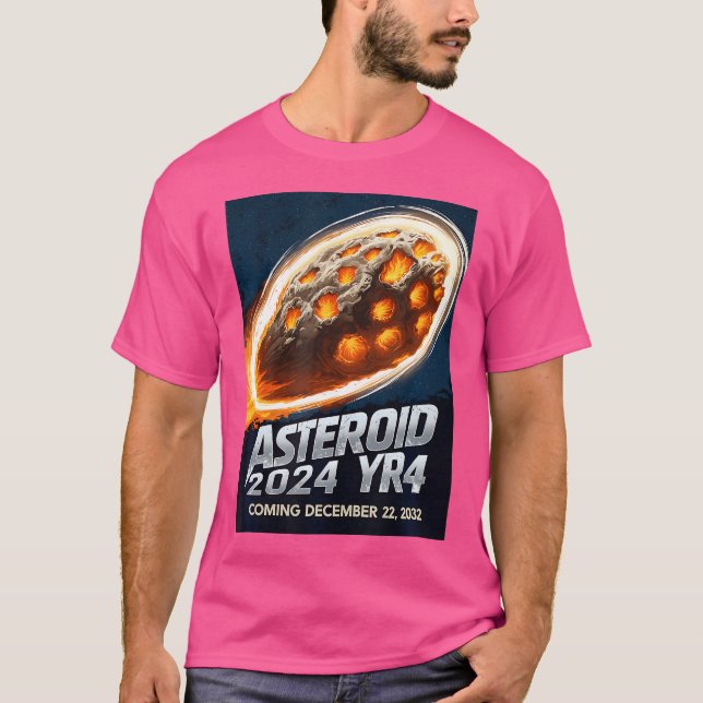 Camiseta Asteroide 2024 Ano4 Dezembro 2032 Astronomia (Frente)