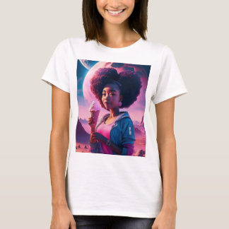 Camiseta Asteroides e Sorvetes