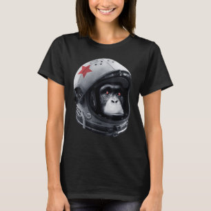 Camiseta Astro Chimp Astronauta Espacial Galáxia Helmet Mac