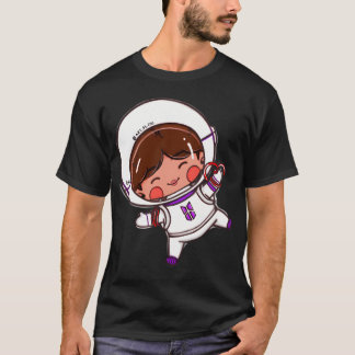 Camiseta Astro Jin O Astronauta Flutuando No Padrão Espacia