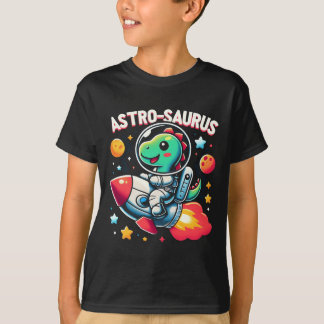 Camiseta Astro-sauro infantil - Astronauta Dinossauro Adorá