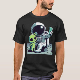 Camiseta ASTRO SELFIE - Ótima Alienígena de desenho animado