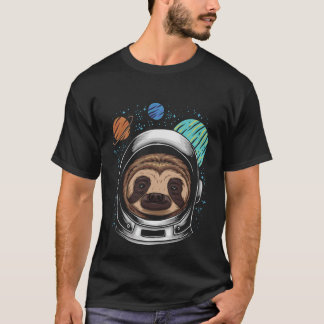 Camiseta Astro Sloth Artistics Impressão a Pedido