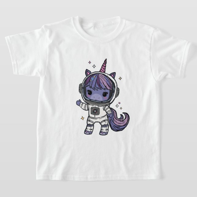 Camiseta Astro Unicorn Cute (Postura )