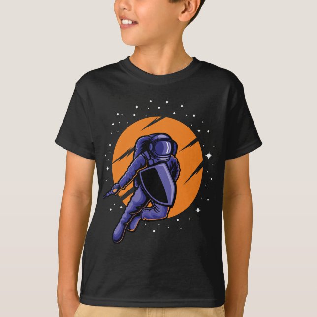 Camiseta Astro Wars T-Shirt | Teto Gráfico de Batalha Galác (Frente)