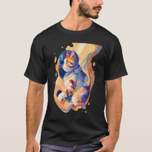 Camiseta Astrocat Cósmico Do Espaço De Gato Na Galáxia