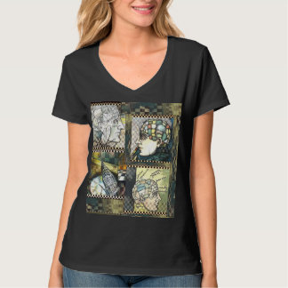 Camiseta "Astrolabe 23" t-shirt Nano do V-Pescoço do Hanes