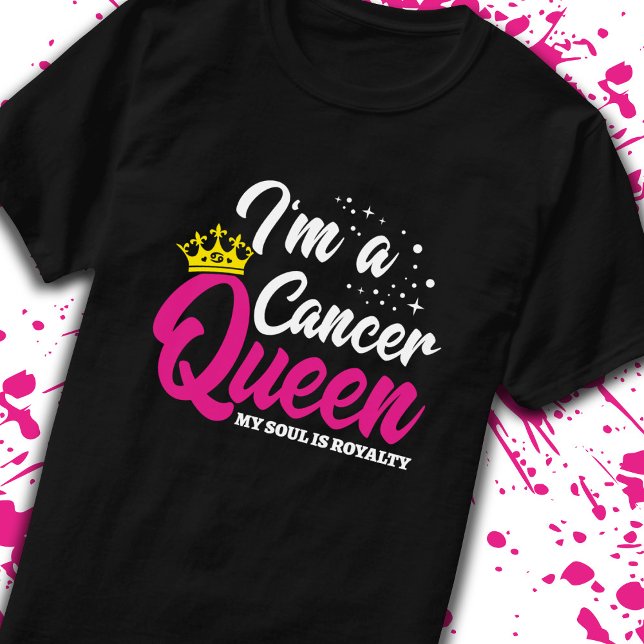 Camiseta Astrologia Cancer Aniversário Rainha Zodiac junho (Criador carregado)