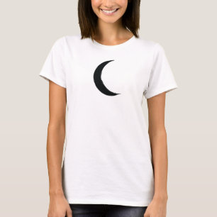 Camiseta Astrologia da Lua Escura Mágica do Crescente Negro