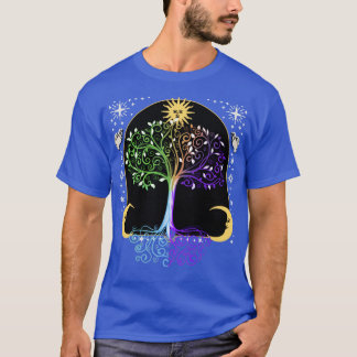 Camiseta Astrologia da Lua Solar Celestial em Árvore1