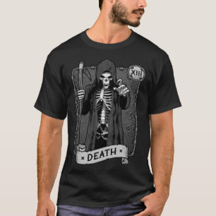 Camiseta Astrologia de morte do cartão oculto de dor escura