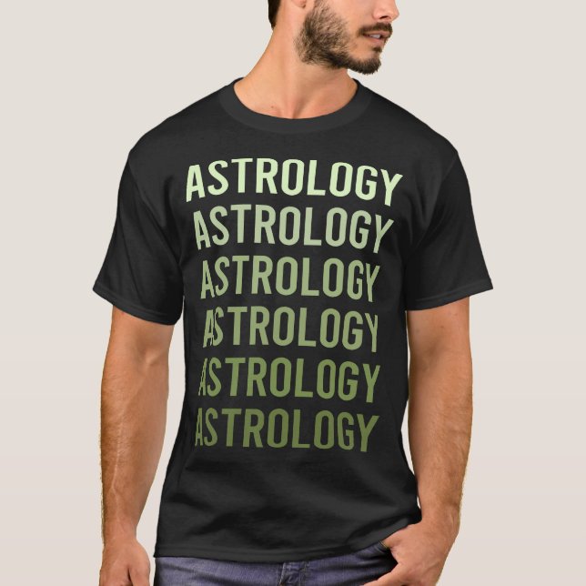 Camiseta Astrologia de Texto Verde (Frente)
