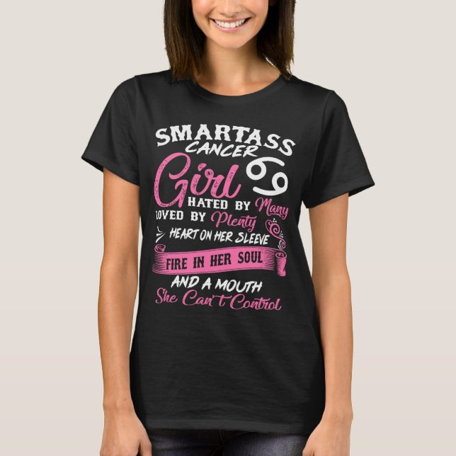 Camiseta Astrologia do Cancer Smartass (Frente)