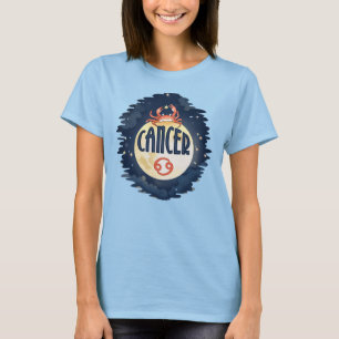 Camiseta astrologia do caranguejo-cancer Lua sinal zodiaco