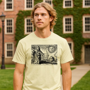 Camiseta Astrologia do Sol, Lua, Trismegistus da Era Renasc