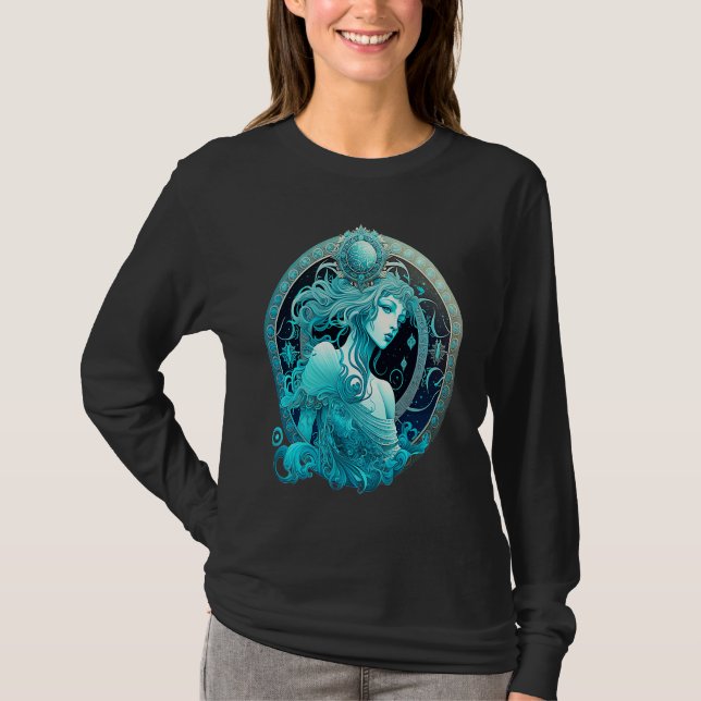 Camiseta Astrologia Legal Janeiro Fevereiro Aquário Birthda (Frente)