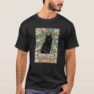 Camiseta Astrologia O Deus Gato Gótico Leitor de Cartas de