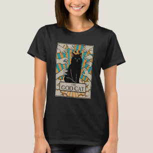 Camiseta Astrologia O Deus Gato Gótico Leitor de Cartas de