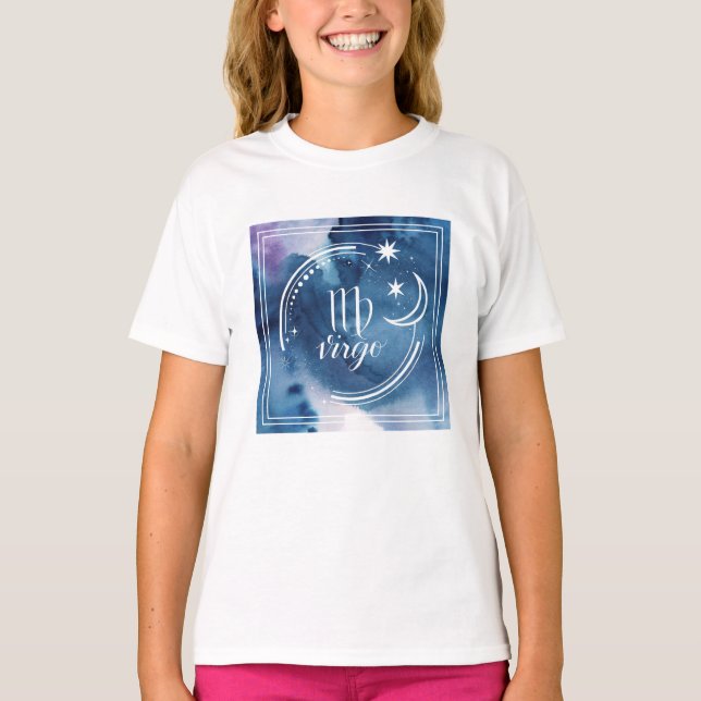 Camiseta Astrologia por Aquarela - Virgem (Frente)