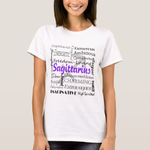 Camiseta Astrologia Sagitário Zodíaco Colagem de Horósco