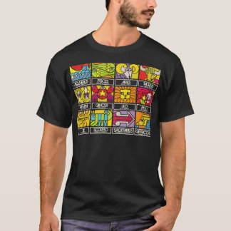 Camiseta Astrologia Sinais Zodiac Datas Estilo de Imagem Ae