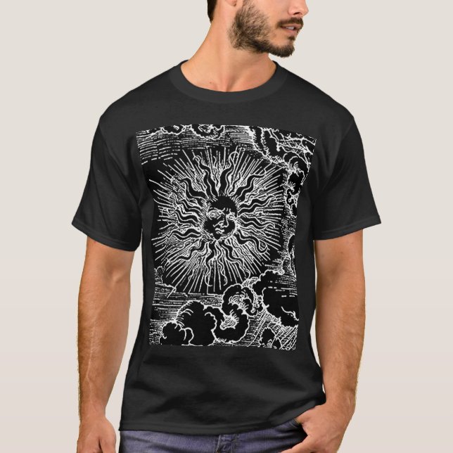 Camiseta Astrologia Sun e lua por Albrecht Durer (Frente)