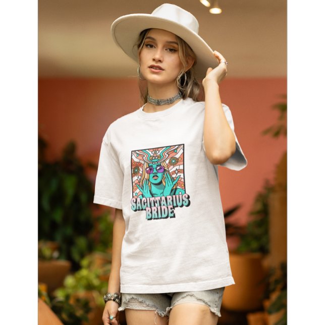 Camiseta Astrologia Wedding Sagittarius (Criador carregado)