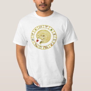Camiseta Astrologia ZODÍACA DOURADA DO GRÁFICO ASTRAL LABYR