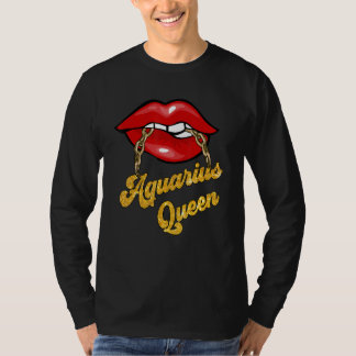 Camiseta Astrologia Zodíaco Lábio Aquário Rainha Janeiro