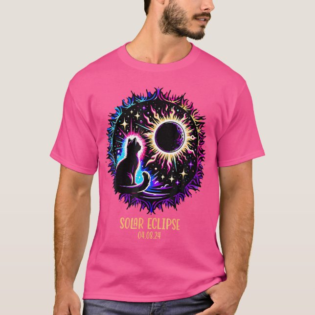 Camiseta Astron 8 2024 Total de Eclipse Solar Observando Ca (Frente)