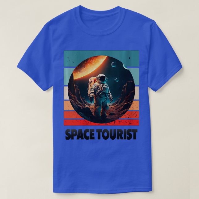Camiseta Astron Espacial das Mulheres (Frente do Design)