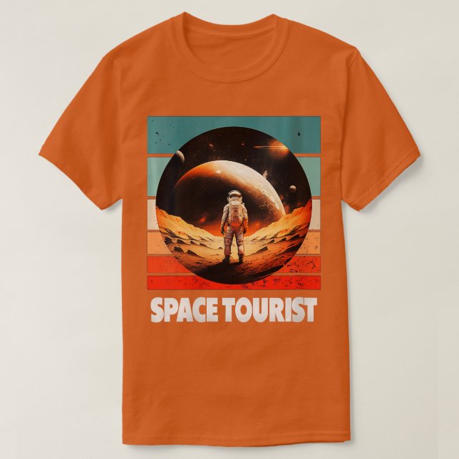 Camiseta Astron Espacial das Mulheres (Frente do Design)