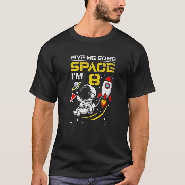 Camiseta Astronau Espacial Exterior do 8º Aniversário do Ra (Frente)