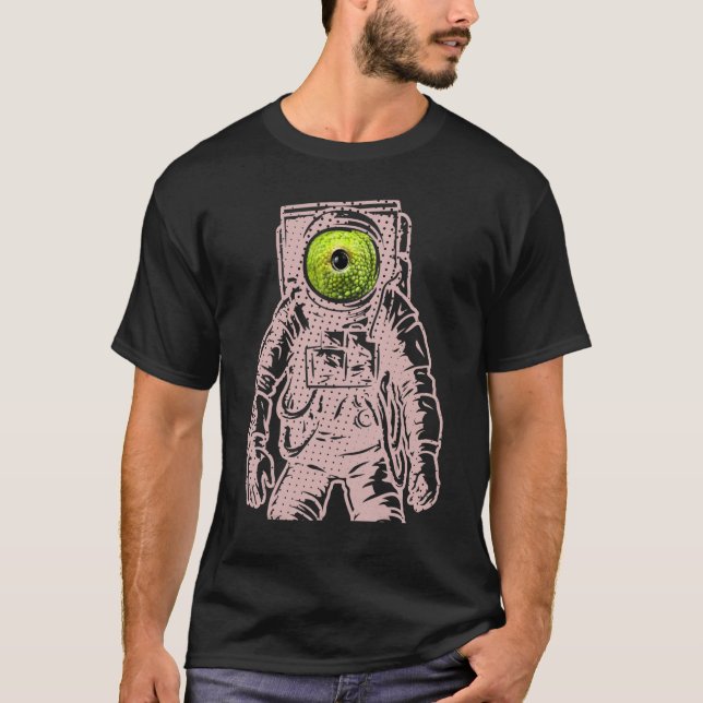 Camiseta Astronaut Alien Eyes 4 0 (Frente)
