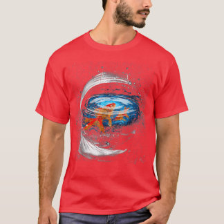 Camiseta Astronaut And The Goldfish Astronaut Helmet Spacem