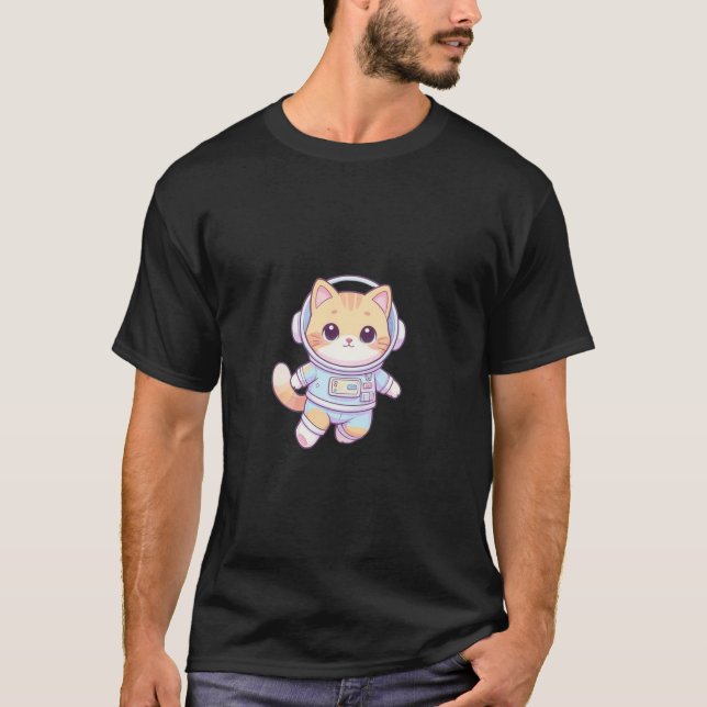 Camiseta Astronaut Cat – Cute Space Kitten Tee (Frente)