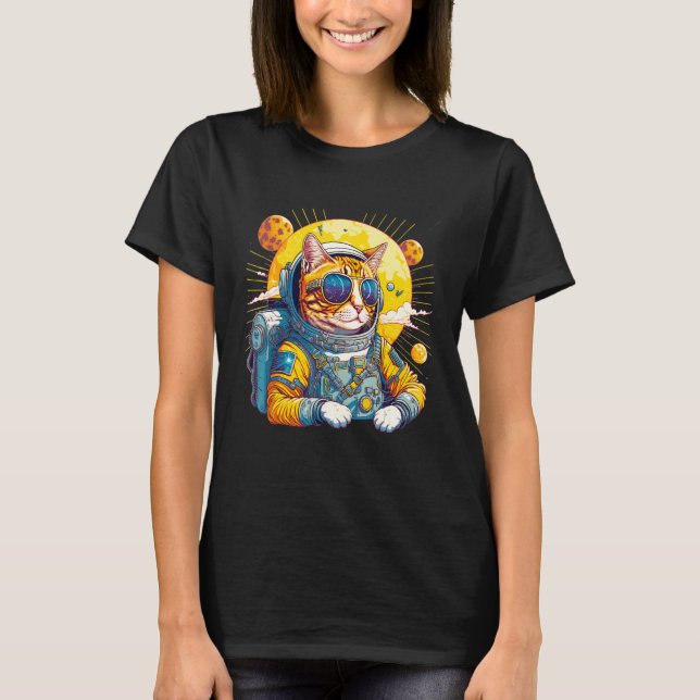 Camiseta Astronaut Cat Space Cat Spaceman (Frente)
