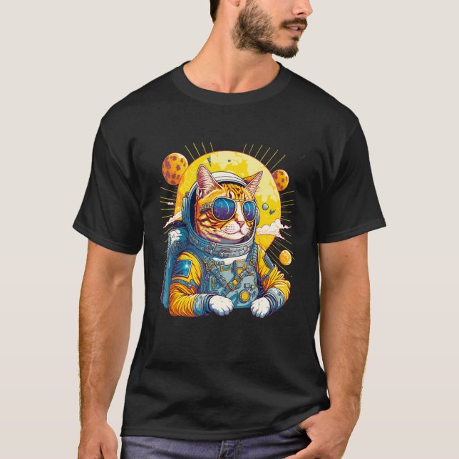 Camiseta Astronaut Cat Space Cat Spaceman (Frente)