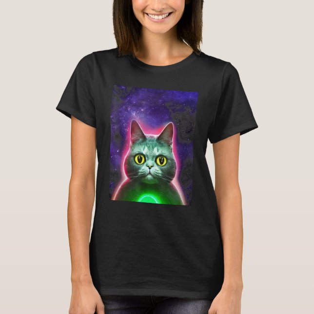 Camiseta Astronaut cat Tee space cat Tee for men, women, ki (Frente)