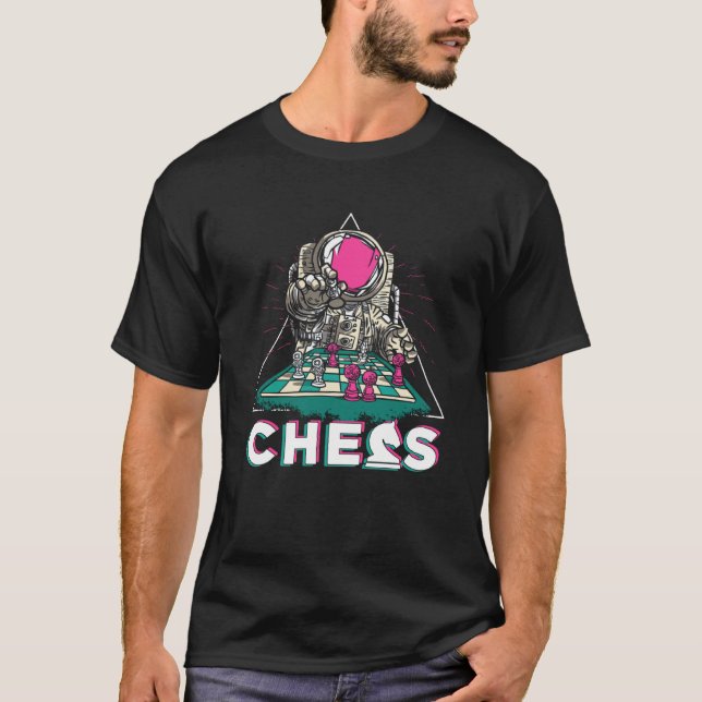 Camiseta Astronaut Chess Player Checkmate Grandmaster Chess (Frente)