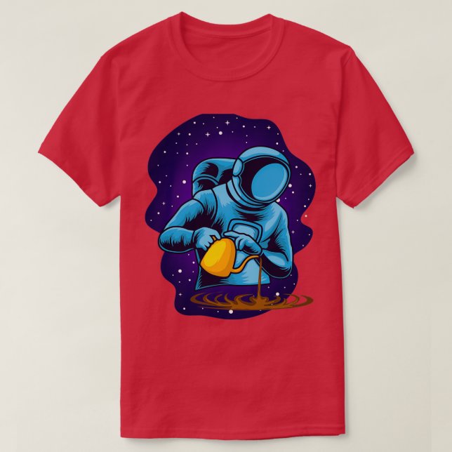 Camiseta Astronaut Coffee Barista (Frente do Design)