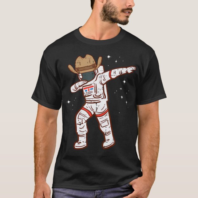 Camiseta Astronaut Cowboy Dab Space Dance Boys Girls Kids W (Frente)