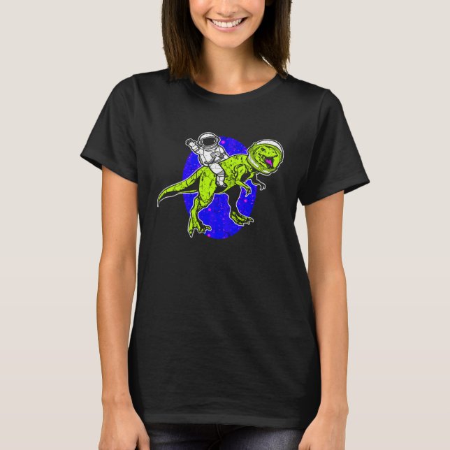 Camiseta Astronaut Dinosaur Science Fiction Space Travel (Frente)