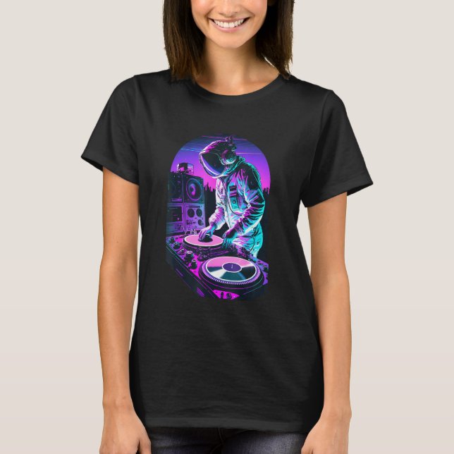 Camiseta Astronaut DJ DJing in Space EDM cool Graphic Vapor (Frente)