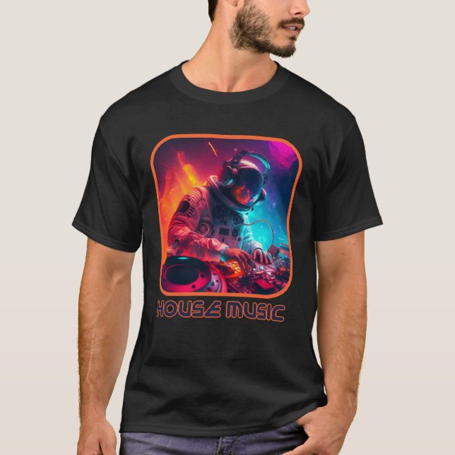 Camiseta Astronaut DJ EDM for Rave Festival House Merch Dan (Frente)