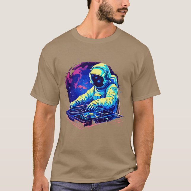 Camiseta Astronaut DJ Rocking Music Festival friend (Frente)