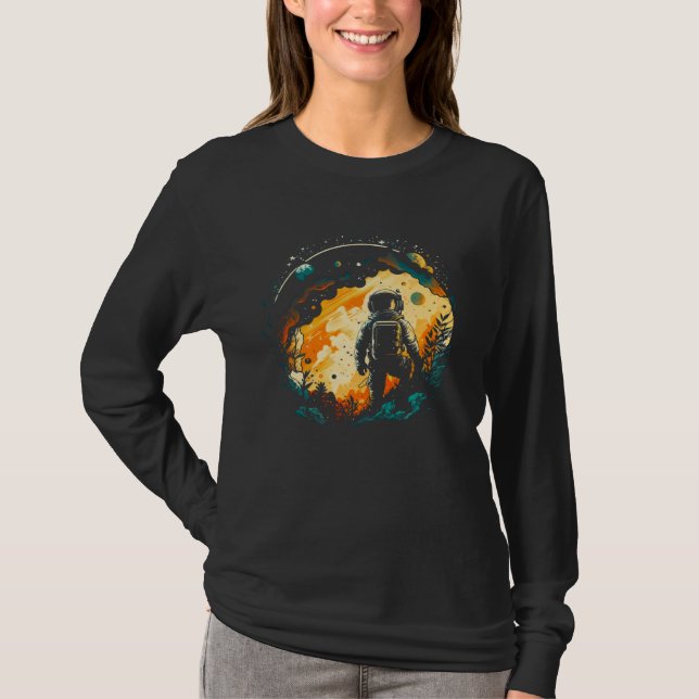 Camiseta Astronaut Exploring A New World Outside Of The Sol (Frente)