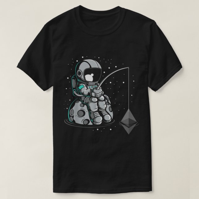 Camiseta Astronaut Fishing for Ethereum Design (Frente do Design)