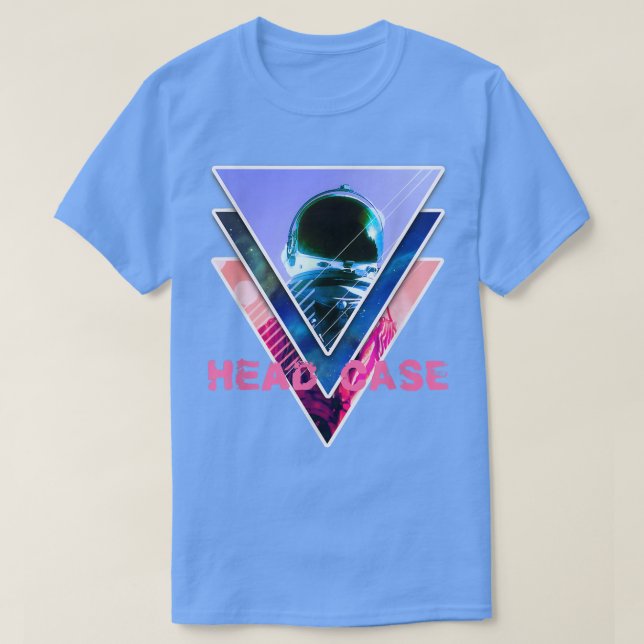 Camiseta Astronaut Headcase - Aesthetic Vaporwave Space Art (Frente do Design)
