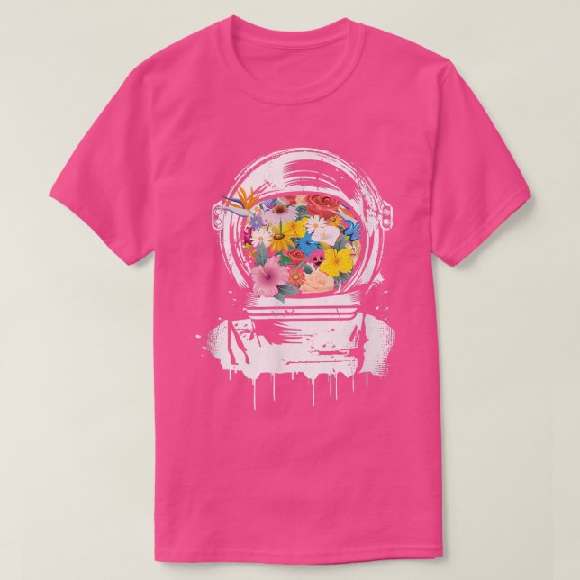 Camiseta Astronaut helmet drawing filled with colourful flo (Frente do Design)